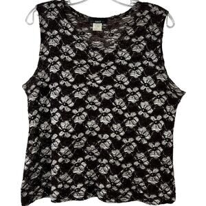 UPPEREASTSIDE Vintage Women's Top Brown Floral Print Textured Retro Y2K Size L